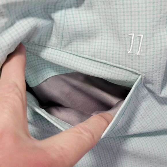 Walter Hagen Shorts Men Size 34 Seersucker Golf Gripper Stretch Waistband Green - Picture 11 of 15